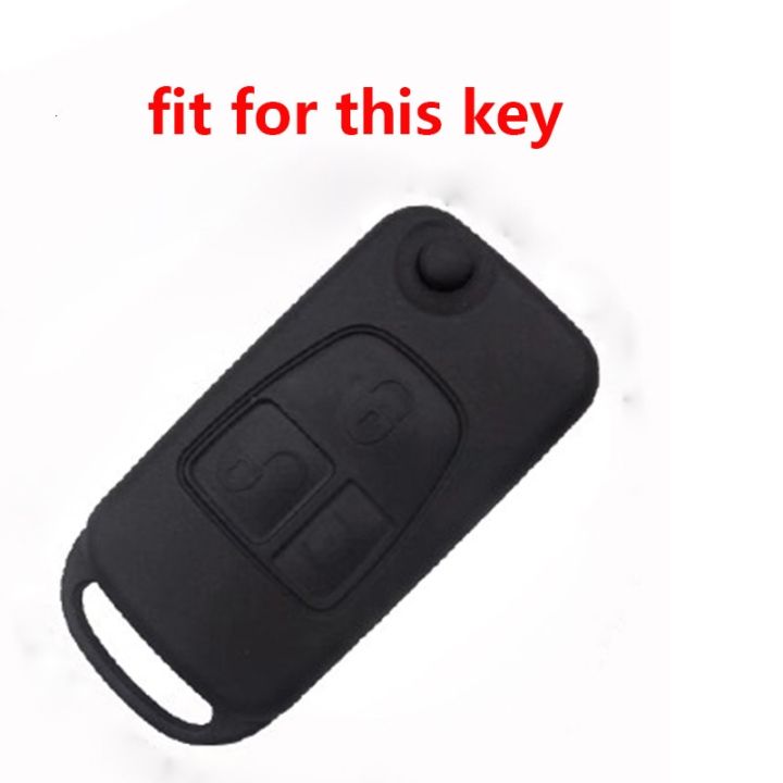 ที่ใส่หุ้มกุญแจรถสำหรับเมอร์เซเดสเบนซ์เอ็มแอล163-w163-sel-c-cl-ml-sl-sl-ml55-amg-s500-sl500-w168คีย์พลิก-w124-3เคสกุญแจรถ