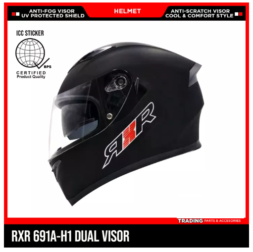 Xiejinshui1 Motorcycle Helmet RXR 691A-H1 Full Face With ICC Dual Visor ...