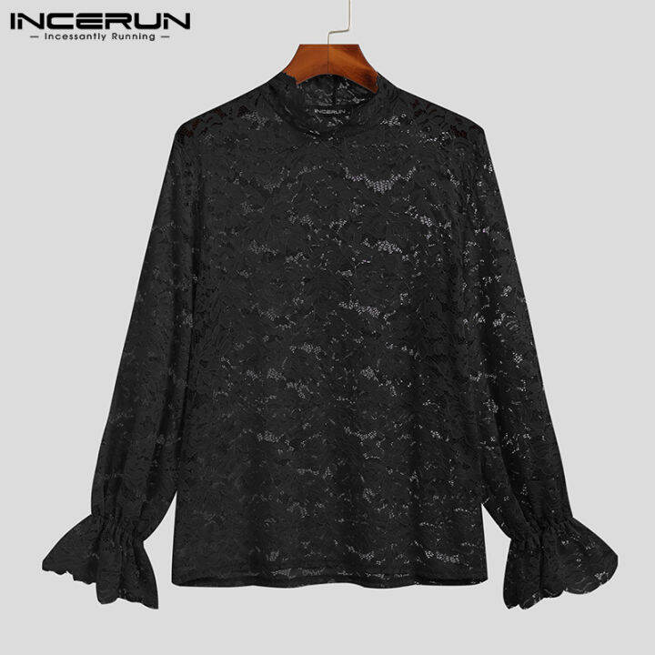 incerun-เสื้อเบลาส์เสื้อบางปาร์ตี้ลำลองแขนยาว-baju-atasan-bunga-สายคอสูงสำหรับผู้ชาย-ลดล้างสต๊อก-3