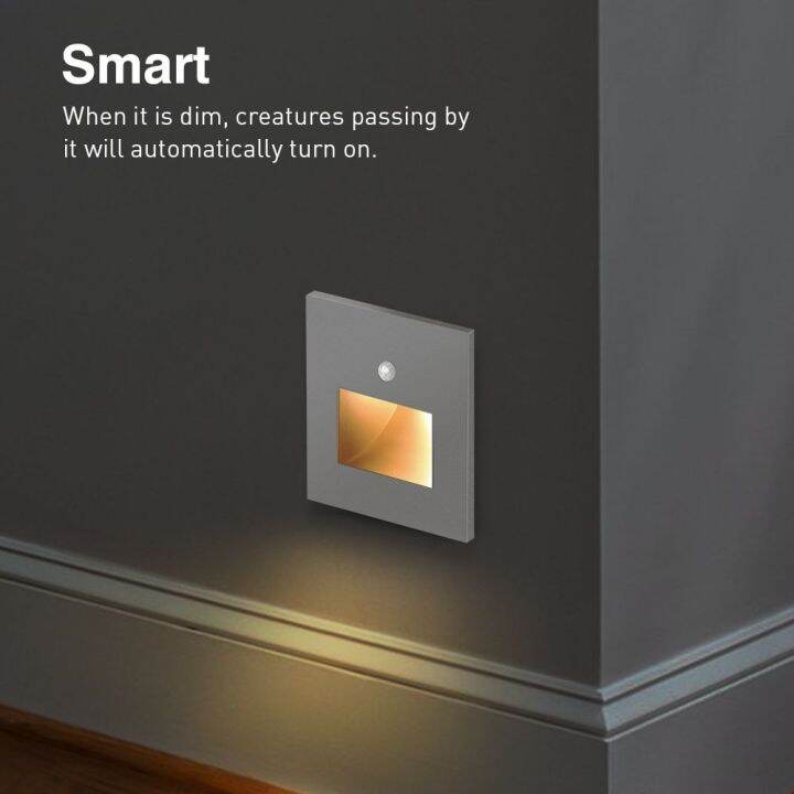 1ชิ้น-led-ปิดภาคเรียนผนังเชิงเทียนโคมไฟเซ็นเซอร์-pir-บันไดแสงขั้นตอนโคมไฟ-ac-180-240โวลต์4สีทางเดินเคลื่อนไหวเหนี่ยวนำโคมไฟติดผนังบันไดกรณีแสง