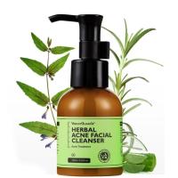 Herbal Acne Facial Cleanser Shrink Pore Foam Oil Control Brightening Blackhead Remove Moisturize Skin Care 100g