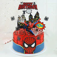 Disney Spiderman ตกแต่งเค้ก Avenger Super Hero Hulk ธีมเค้ก Toppper สำหรับเด็กวันเกิด Baby Shower Supplies Favors-iold57 mall