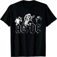 ACDC วงร็อคหลวมพิมพ์แขนสั้นฤดูร้อนถนนร้อยคอผ้าฝ้ายเสื้อยืดคอกลมสำหรับผู้ชายและผู้หญิงครึ่งแขนเสื้อ Stock T-Shirt [S-XXXL]-YD009