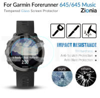 Zionia 2ชิ้นแบบเต็มหน้าจอฟิล์มกันรอยสำหรับ Garmin Forerunner 645 Music Forerunner645 นาฬิกา HD 9ชั่วโมง2.5D แก้วป้องกันนิรภัยป้องกันการระเบิดอุปกรณ์ฟิล์มป้องกันรอยขีดข่วน