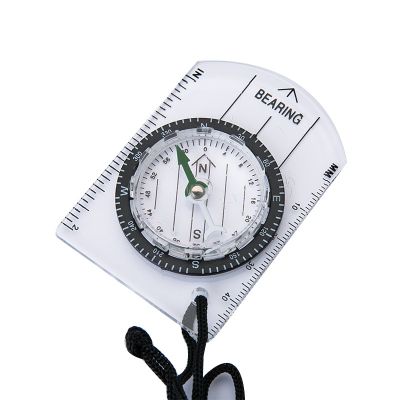 ；。‘【； Outdoor Camping Hiking Transparent Plastic Compass Compass Proportional Footprint Travel Military Compass Tools Travel Kits
