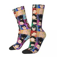 Autumn Winter Hip-hop Unisex My Hero Academiam Plaid On Pholder Animal Socks Colourful Anime Love Non-slip Skateboard Socks Socks Tights