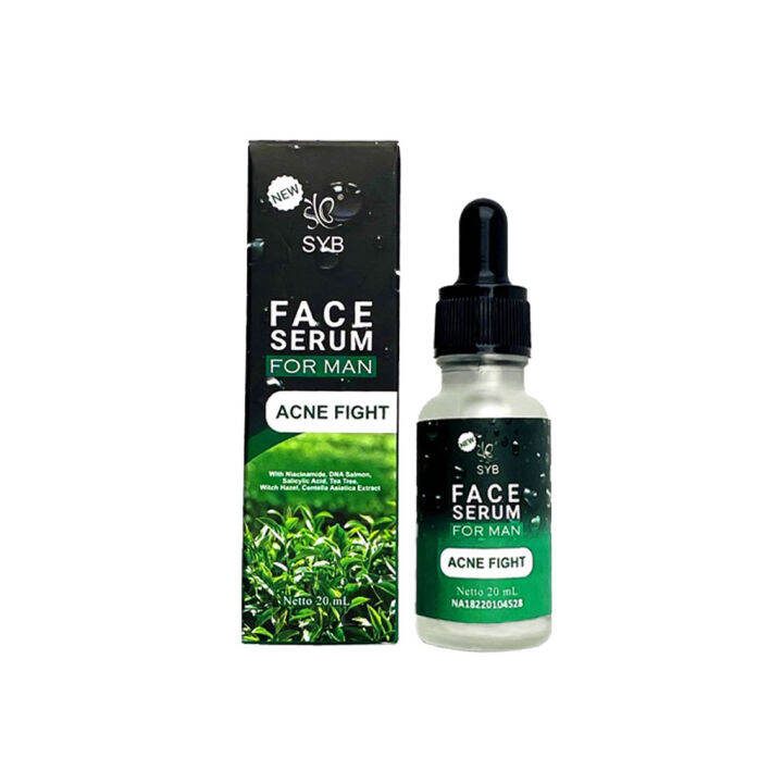 SYB FACE SERUM FOR MAN ACNE FIGHT 20ML SERUM PRIA JERAWAT Lazada