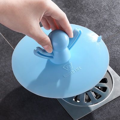 Large Diameter Cute Silicone Floor Drain Cover Sink Plug Sewer Bathroom Toilet Deodorant Anti-Clogging Kitchen Accessory  by Hs2023
