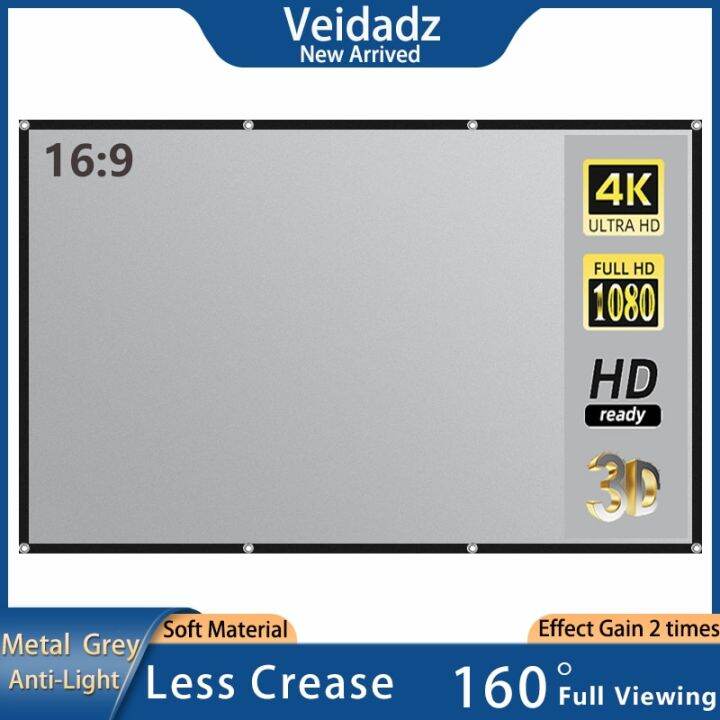 Veidadz Projector Screen Black Border With Hole Soft Material Less