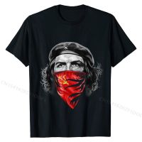 เสื้อผ้าผชเสื้อยืด ผ้าฝ้าย พิมพ์ลาย Che Guevara w Soviet Hammer and Sickle Red Bandana สําหรับผู้ชาย BYTE I3F6S-3XL  TVIH