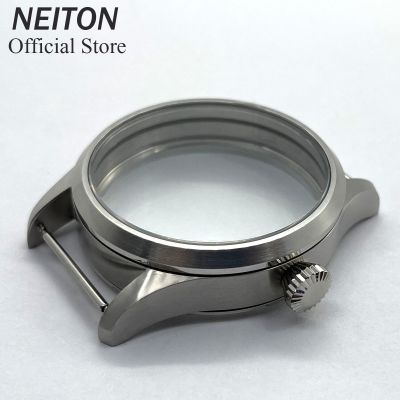 NEITON 42Mm Manual Watch Case See-Through Back Sapphire Glass Fit ETA 6497 6498 ST3600 3602 Bronzed/PVD Black