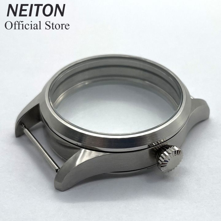 neiton-42mm-manual-watch-case-see-through-back-sapphire-glass-fit-eta-6497-6498-st3600-3602-bronzed-pvd-black