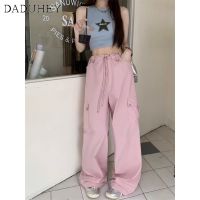 Leg Pants Women Mop Overalls American Straight Pants Hiphop Retro DaDuHey? Style Wide Casual Waist High Loose