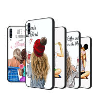 Best Friends Couple ซิลิโคน เคสโทรศัพท์ หรับ iPhone XR 7 6s 6 11 5s XS 5 8 SE Max Plus X Pro ปก