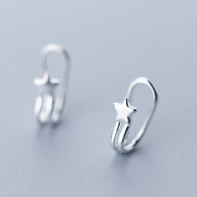 [COD] No ear piercing star clip earrings female Korean version fresh five-pointed sweet