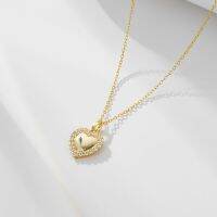 Heart-Shaped Zircon Sterling Silver Necklace For Women Affordable Luxury Fashion Commuter High Sense Pendant Neck Accessories