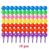 10 PCS/Lot Creative 7 Colors Sugar-Coated Haws Crayons Cartoon Graffiti Pen Stationery Gifts For Kids Crayon Wax Pencil