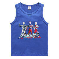 Ultraman 2-9Y ถังสำหรับชายหญิงฤดูร้อนใหม่ Tank Top Leisure Bottoming เสื้อกีฬาดูดซับเหงื่อผ้าฝ้าย Tshirt