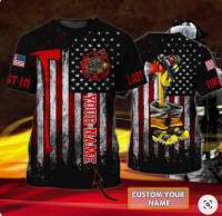 T SHIRT   New Summer Firefighter Firemon Men 3d tshirt 16