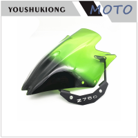 Motorcycle For Z 750 Z750 2007-2008-2009-2010-2011-2012 Wind Deflectore Smoke Black Windshield With support frame