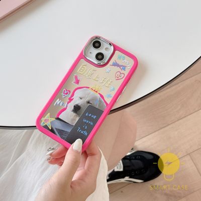For เคสไอโฟน 14 Pro Max [Love Work Puppy Plating] เคส Phone Case For iPhone 14 Pro Max Plus 13 12 11 For เคสไอโฟน11 Ins Korean Style Retro Classic Couple Shockproof Protective TPU Cover Shell