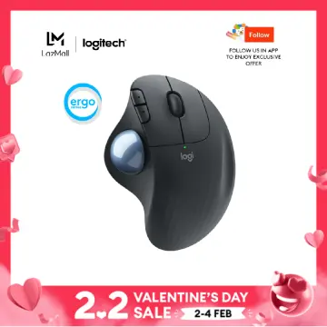Logitech ERGO M575 Wireless Trackball Mouse - Easy thumb control, precision  and smooth tracking, ergonomic comfort design, for Windows, PC and Mac with  Bluetooth and USB capabilities - Graphite 