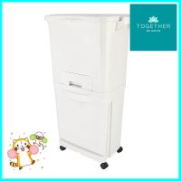 ถังขยะเหลี่ยม 2 ชั้น มีล้อ ACCO SOJI-S 45 ลิตร2-TIER RECTANGULAR DUSTBIN WITH CASTERS ACCO SOJI-S 45L **ใครยังไม่ลอง ถือว่าพลาดมาก**