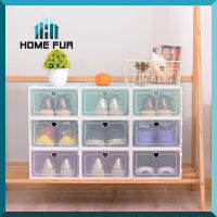 Home Fur กล่องใส่รองเท้า พับเก็บได้และนำมาต่อกันได้หลายชั้น สีพาสเทล ฝารูปหัวใจ