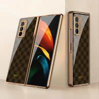 Plating Glass Case For Samsung Galaxy Z Fold 2 Case Full Protection Cover For Samsung Z Fold2 5G W21 Flip Shockproof Funda