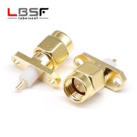 RF connector SMA JF two hole rhombus fixed flange male seat SMA male header inner screw inner pin