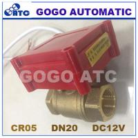 CWX-20P DN20 3/4 BSP 2 way brass MINI motorized ball valve Actuator control valve DC12V CR05 5 wires control