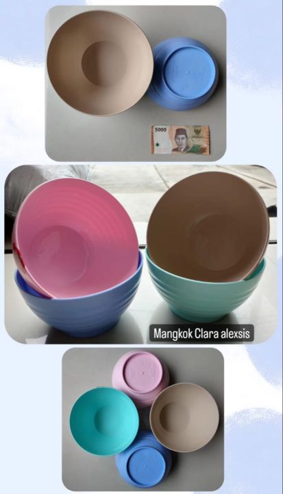 Mangkok Clara Alexsish Plastik Warna Warni Mangkok Baso Pastel Colour