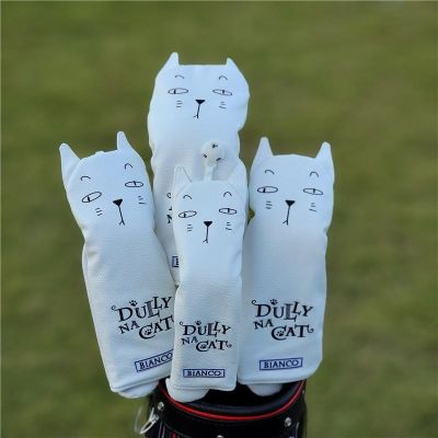 ✜❈ Cute Cat Golf club head cover set For Driver Fairway Putter 135UT Clubs Set Heads Waterproof PU Leather Unisex Simple golf iron