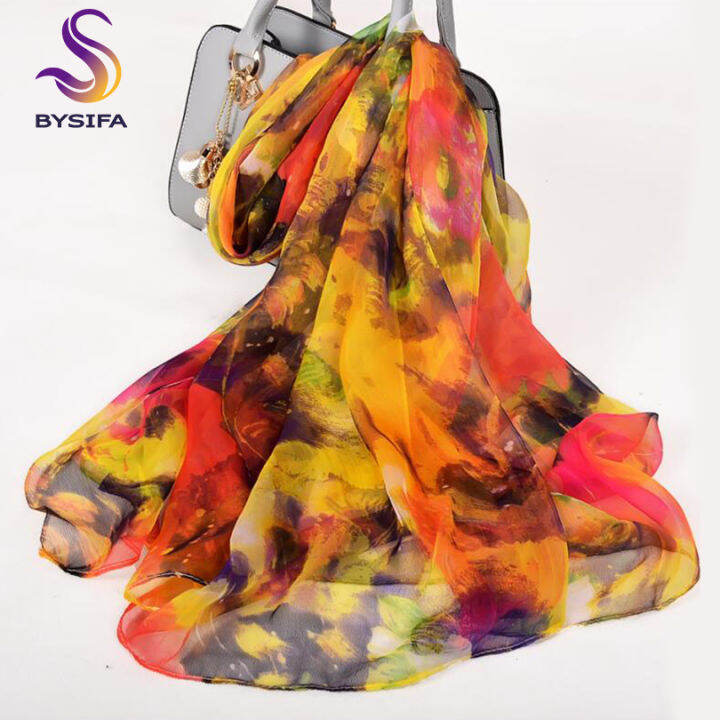 bysifa-ผ้าพันคอไหม-hijabs-ผู้หญิงแฟชั่นแบรนด์ซัมเมอร์บีชปกอัพสุภาพสตรีน้ำเงินคอผ้าพันคอ100-ผ้าไหมผ้าพันคอยาว