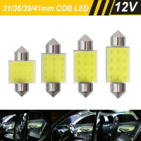 C10W C5W Festoon 31มม. 36มม. 39มม. 41มม. COB LED 12V ไดโอดหลอดไฟสีขาว Auto Car ป้ายทะเบียนภายในอ่านโดมแผนที่โคมไฟ6500K