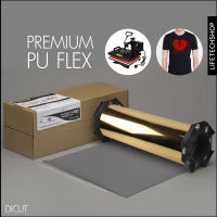 เฟล็ก ติดเสื้อ FLEX  ฟลอย   ทอง  (50cm x1M)  เฟล็กรีดติดเสื้อกีฬา Flex ฟลอย