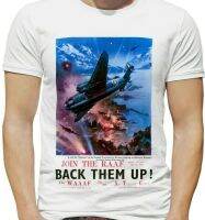 JHPKJRoyal Australian Air Force Propaganda T-Shirt "BACK THEM UP!", RAAF WW2 Shirt Summer Cotton Short Sleeve O-Neck tshirt Men 4XL 5XL 6XL