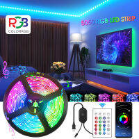 ColorRGB, LED Strip Lights 10M 15M, Music Sync Color Changing RGB LED Strip 24-Key Remote,APP Control, SMD5050, For PC Home