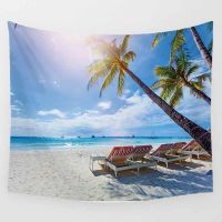 Life tree tropical landscape beauty picture wall art tapestry square wall hanging tapestry Phuket sunset scenery bedroom decoration