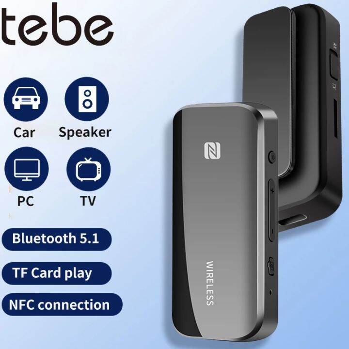 2 IN 1 Bluetooth 5.1 Audio Receiver Transmitter 3.5mm Aux Mic Wireless Stereo Music Adapter TF