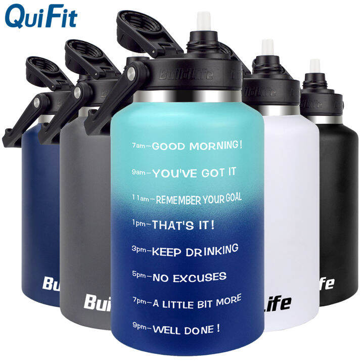 QuiFit Stainless Steel Water Bottle 2000ml/3800ml 304 Vacuum Cup Double