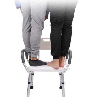 เก้าอี้นั่งอาบน้ำ สำหรับผู้สูงอายุ ผู้ป่วย มีพนักแขนและพนักพิงหลัง ถอดประกอบได้ ทำจากอลูมิเนียม รับน้ำหนักได้มาก คุณภาพดี มีของแถม มีพนักพิงและที่วางแขน เก้าอี้อาบน้ำมีที่เท้าแขนและพนักพิง มีพนักแขนและพนักพิงหลัง เก้าอี้นั่งผู้สูงอายุ