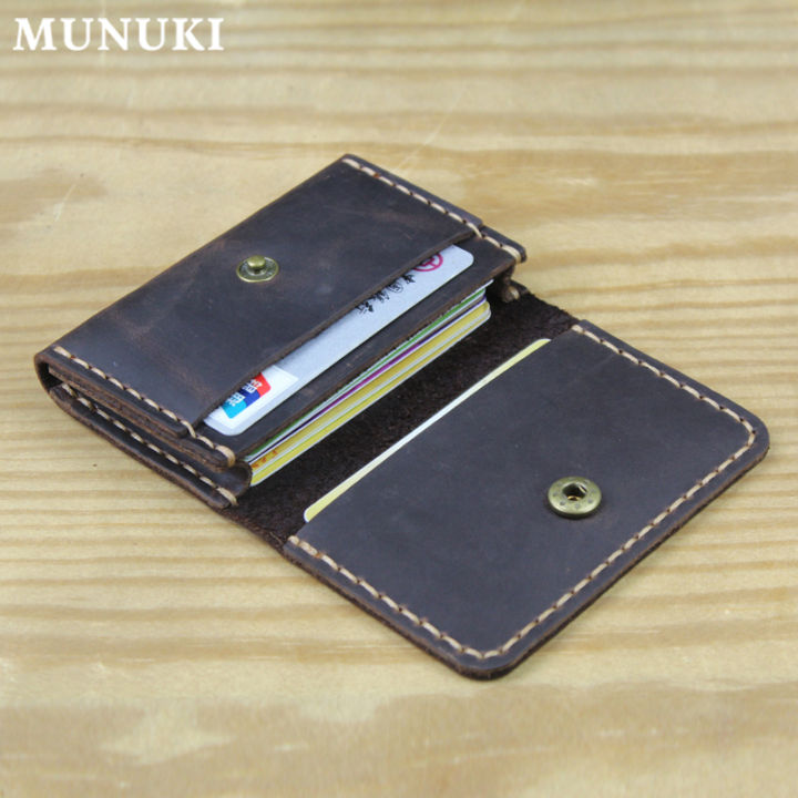 munuki-กระเป๋าใส่บัตรหนังแท้ทำมือ-ที่ใส่บัตรหนังวินเทจกระเป๋าใส่บัตรเครดิตบัตรประชาชนกระเป๋าใส่นามบัตรผู้หญิง-mc412