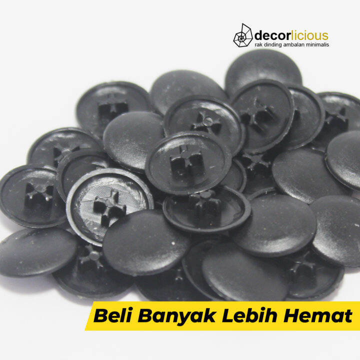 Tutup Skrup Minifix - Penutup Kepala Sekrup isi 30 pcs - Plastic