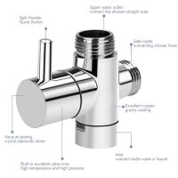 Holiday Discounts Brass Diverter Valve 3 Way Water Separator Shower Tee Adapter Adjustable Shower Head Diverter Valve Bathroom Shower Valve