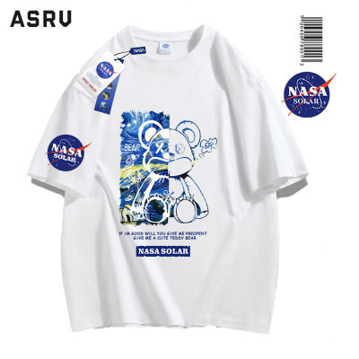 ASRV เสื้อยืดผู้ชาย เสื้อผ้าผู้ชาย t shirt for men เสื้อยืดแบบหลวมลำลองแขนสั้นแบบถือมีสไตล์ของคู่รัก