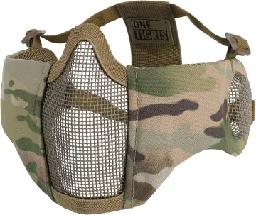 OneTigris 6 Foldable Half Face Mesh Mask Military Style