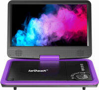 ieGeek Portable DVD Player 12.5", with 10.5" HD Swivel Screen, Car Travel DVD Players 5 Hrs Rechargeable Battery, Region-Free Video Player for Kids Elderly, Remote Control, Sync TV, USB&amp;SD, Purple