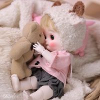 【YF】 New Arrival Sale Cute Baby BJD Doll Bubble 1/8  Big Eyes baby Reborn Resin Art Toys for Kids High Quality Full set Toy