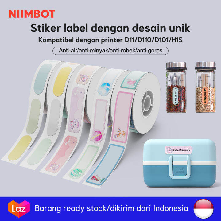 NIIMBOT D11/D110/D101 Kertas Label Gelembung Mesin Lem Sendiri ...